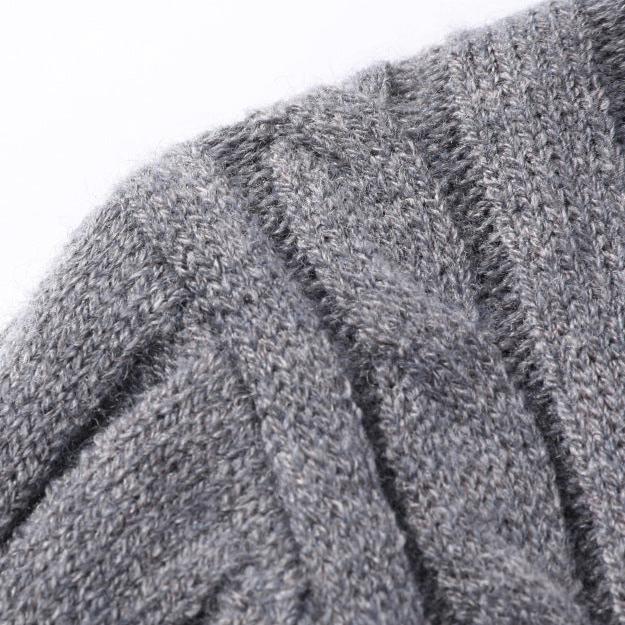 Mirelli | Cable knit sweater with half zipper