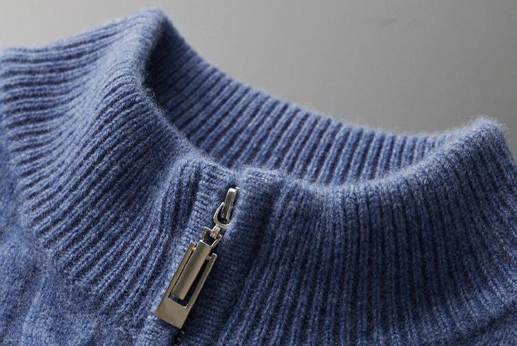 Mirelli | Cable knit sweater with half zipper | 100% cashmere