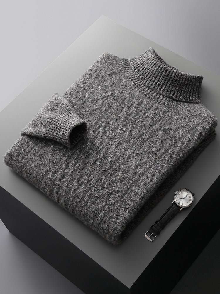 Mirelli | Cable knit turtleneck sweater | 100% cashmere