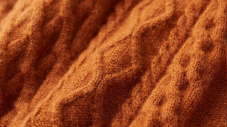 Mirelli | Cable knit turtleneck sweater | 100% cashmere