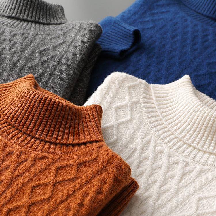 Mirelli | Cable knit turtleneck sweater | 100% cashmere