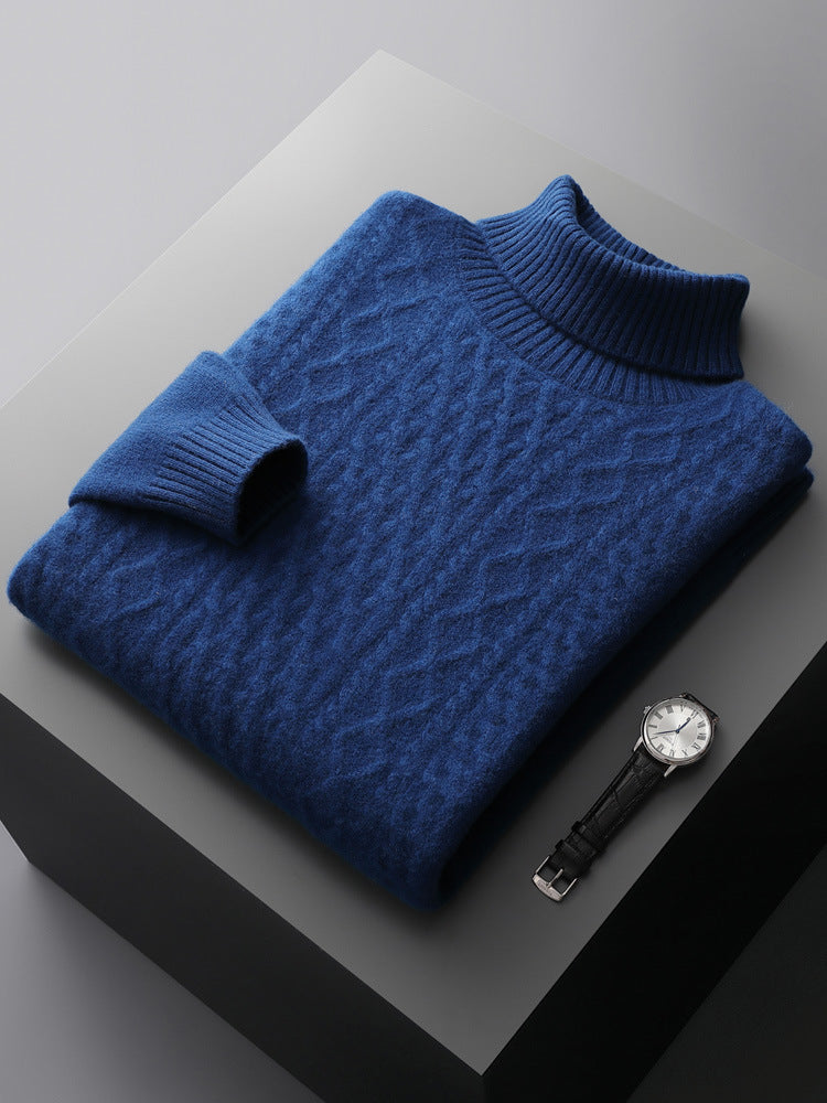 Mirelli | Cable knit turtleneck sweater | 100% cashmere