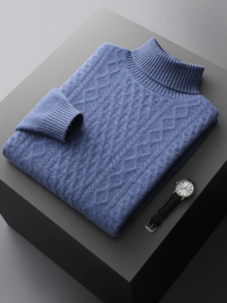 Mirelli | Cable knit turtleneck sweater | 100% cashmere