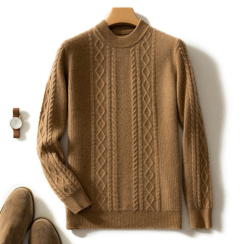 Mirelli | Cable knit woven sweater | 100% cashmere