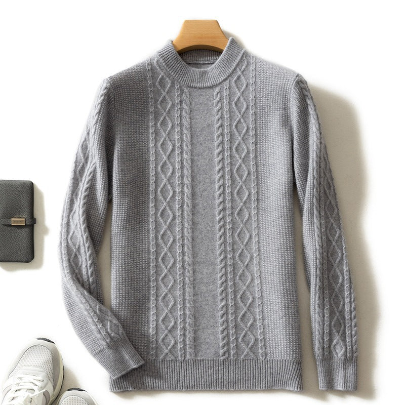 Mirelli | Cable knit woven sweater | 100% cashmere