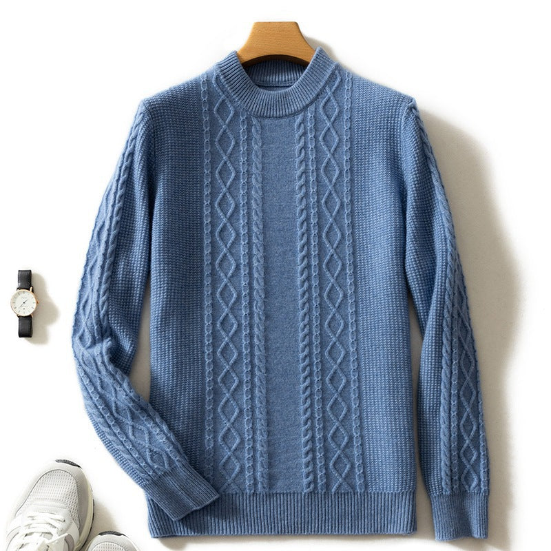 Mirelli | Cable knit woven sweater | 100% cashmere