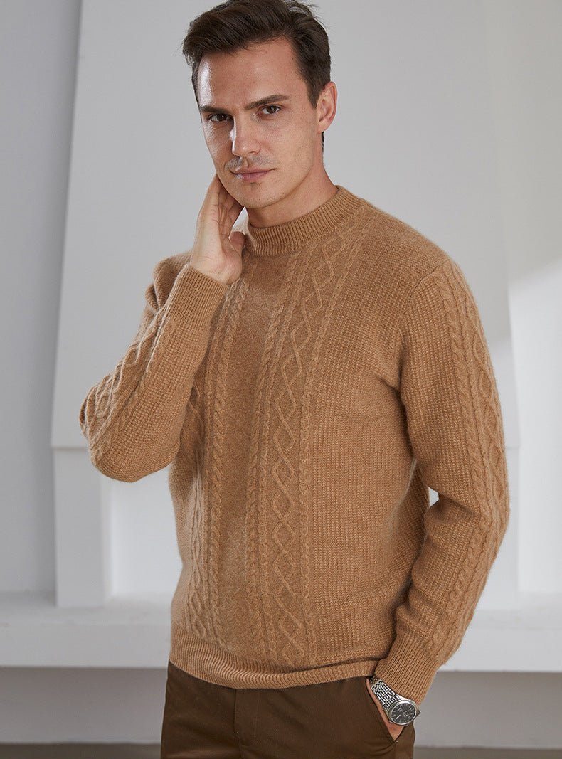 Mirelli | Cable knit woven sweater | 100% cashmere