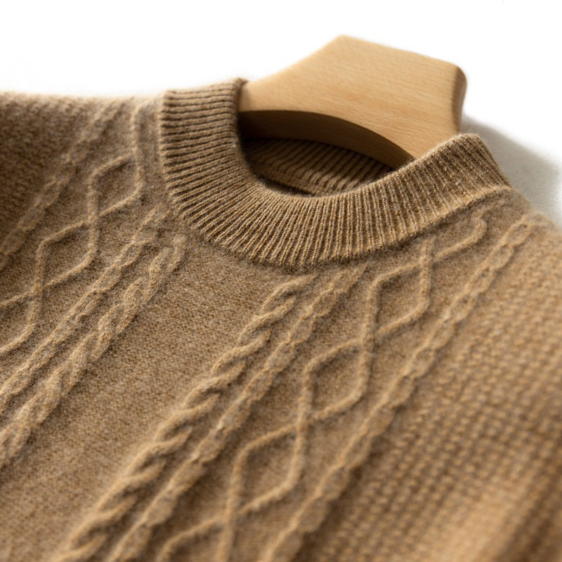 Mirelli | Cable knit woven sweater | 100% cashmere