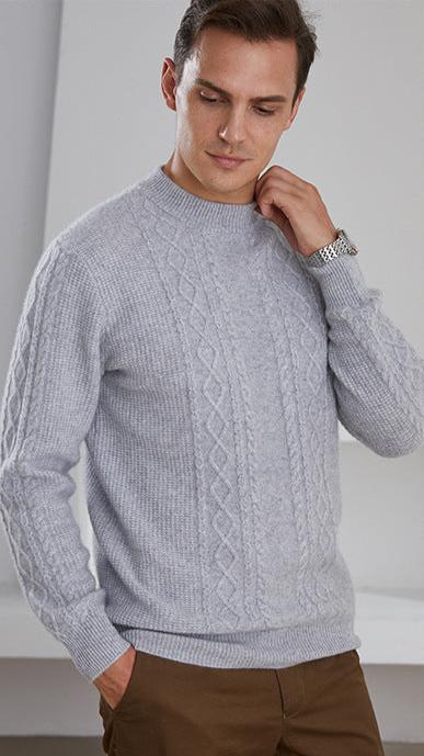 Mirelli | Cable knit woven sweater | 100% cashmere