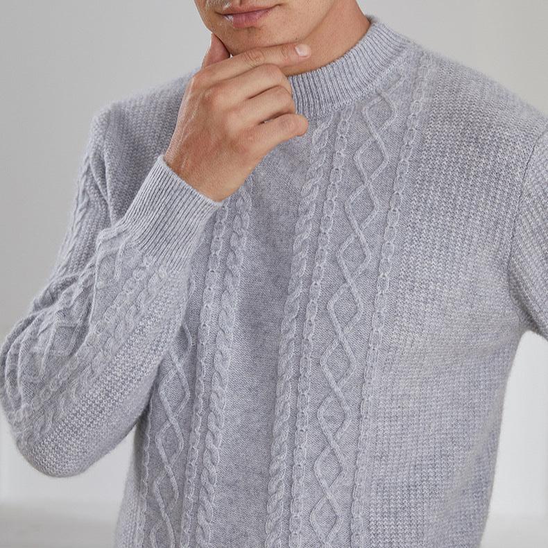 Mirelli | Cable knit woven sweater | 100% cashmere