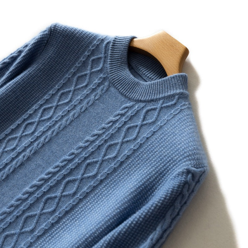 Mirelli | Cable knit woven sweater | 100% cashmere