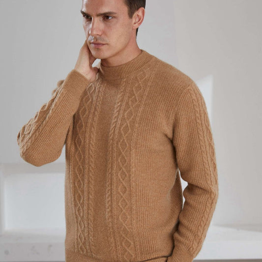 Mirelli | Cable knit woven sweater | 100% cashmere