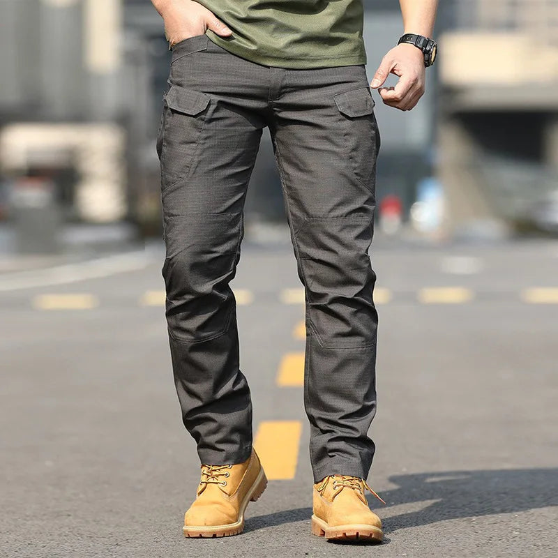 Mirelli | Casual army slim fit pants for men