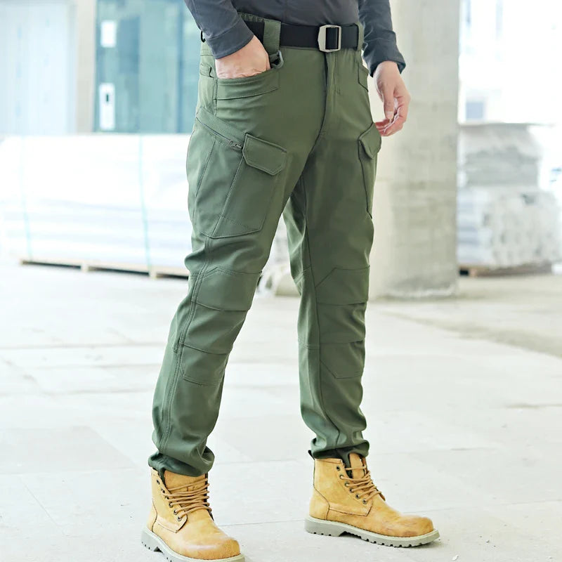 Mirelli | Casual army slim fit pants for men