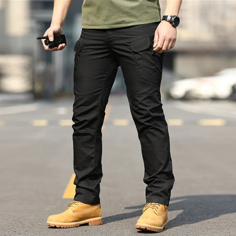 Mirelli | Casual army slim fit pants for men