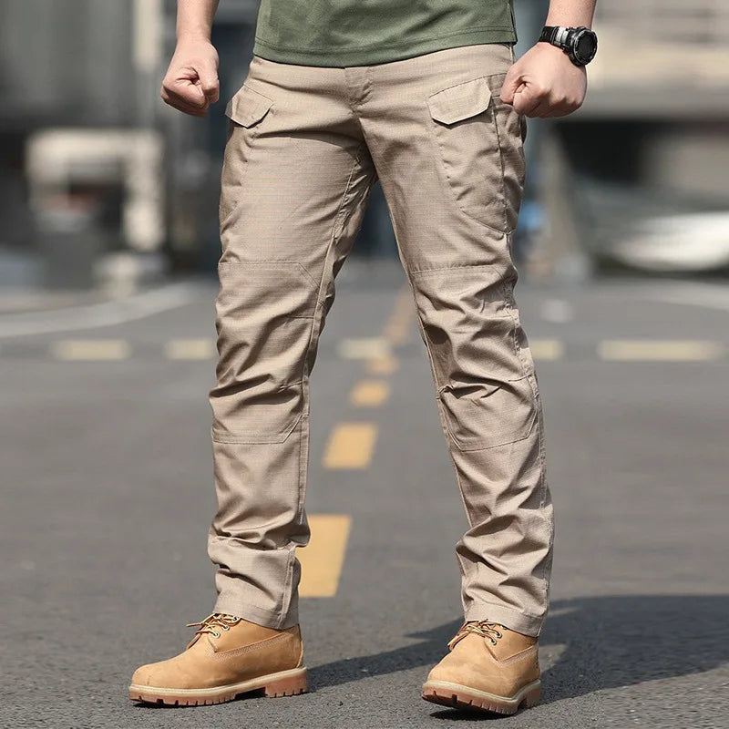 Mirelli | Casual army slim fit pants for men