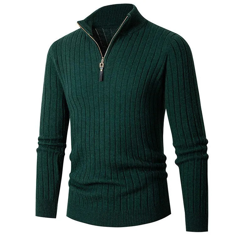 Mirelli | Half-zip sweater with ribbed pattern