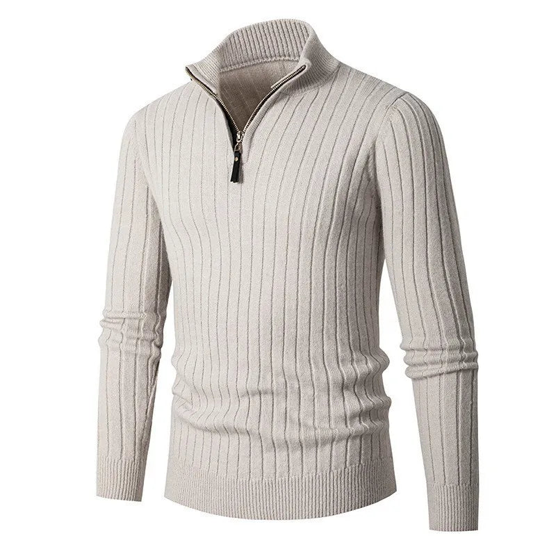 Mirelli | Half-zip sweater with ribbed pattern