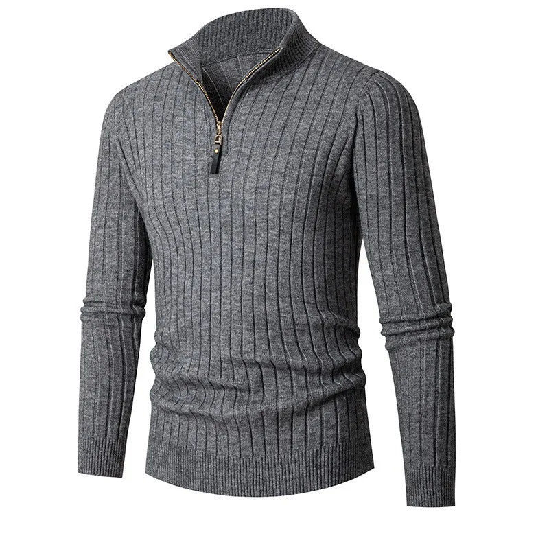 Mirelli | Half-zip sweater with ribbed pattern