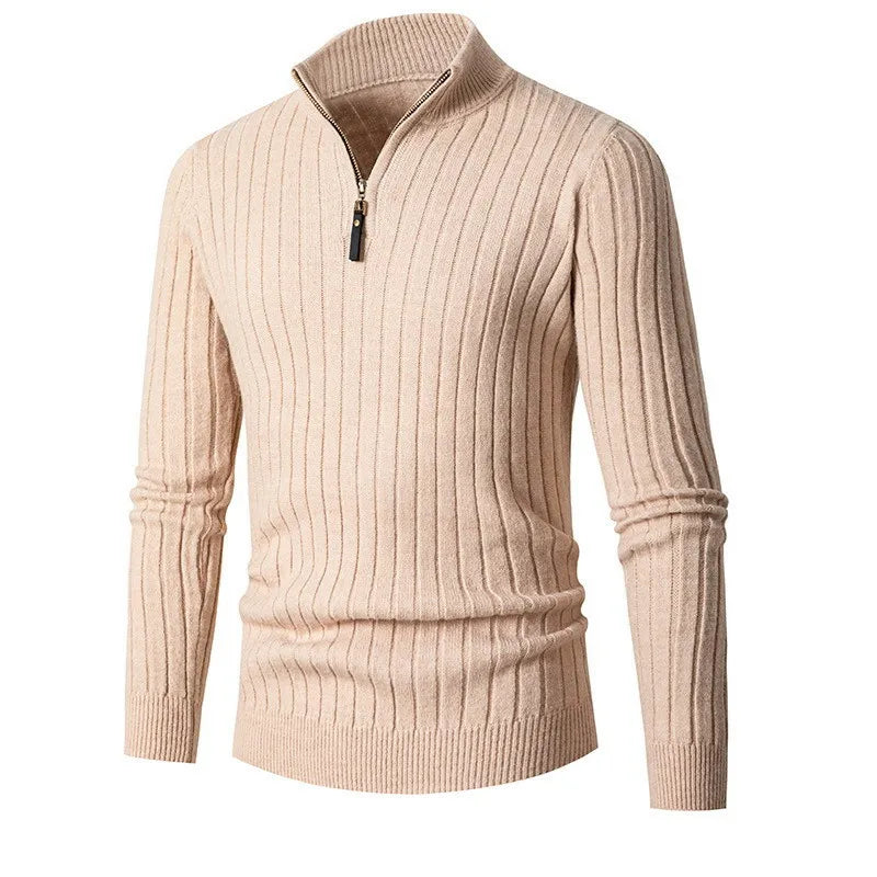 Mirelli | Half-zip sweater with ribbed pattern