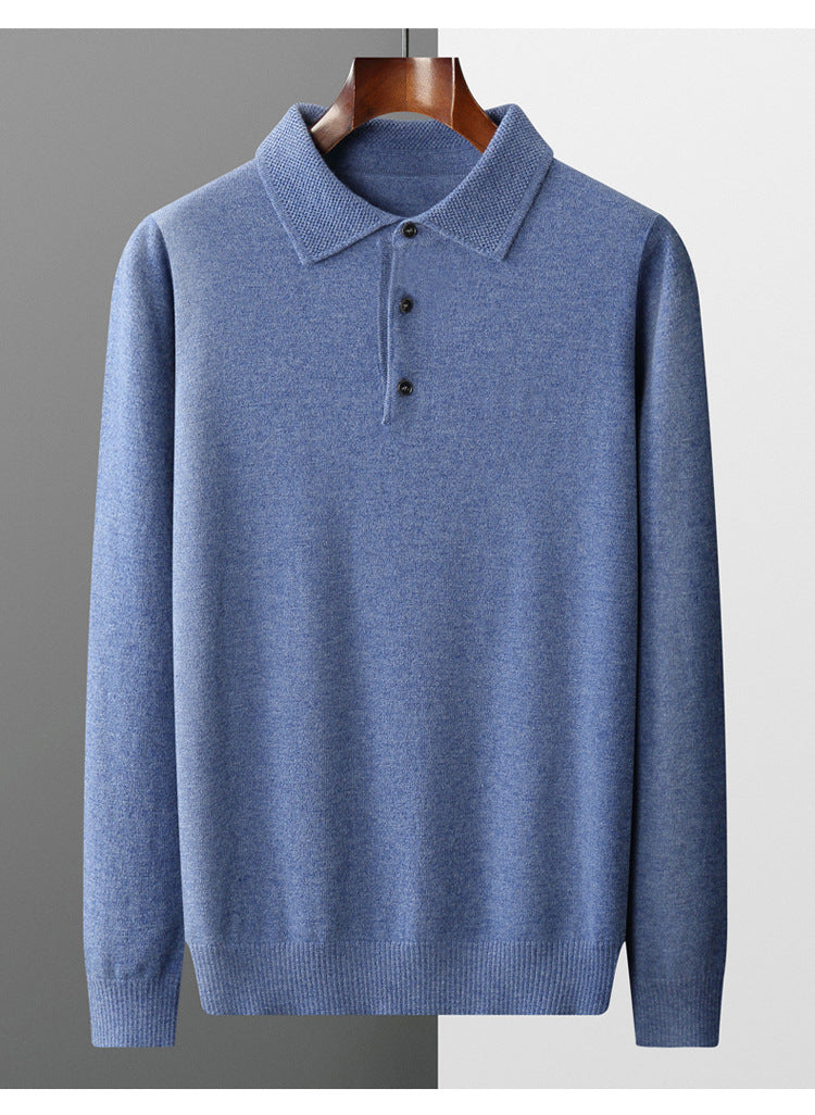 Mirelli | Long Sleeve Polo shirt with buttons | 100% cashmere