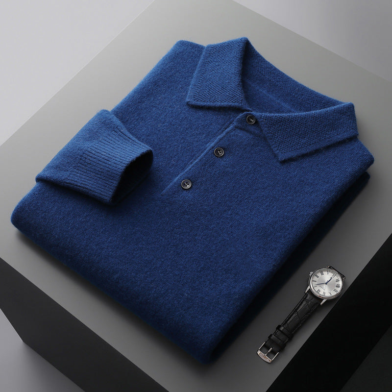 Mirelli | Long Sleeve Polo shirt with buttons | 100% cashmere