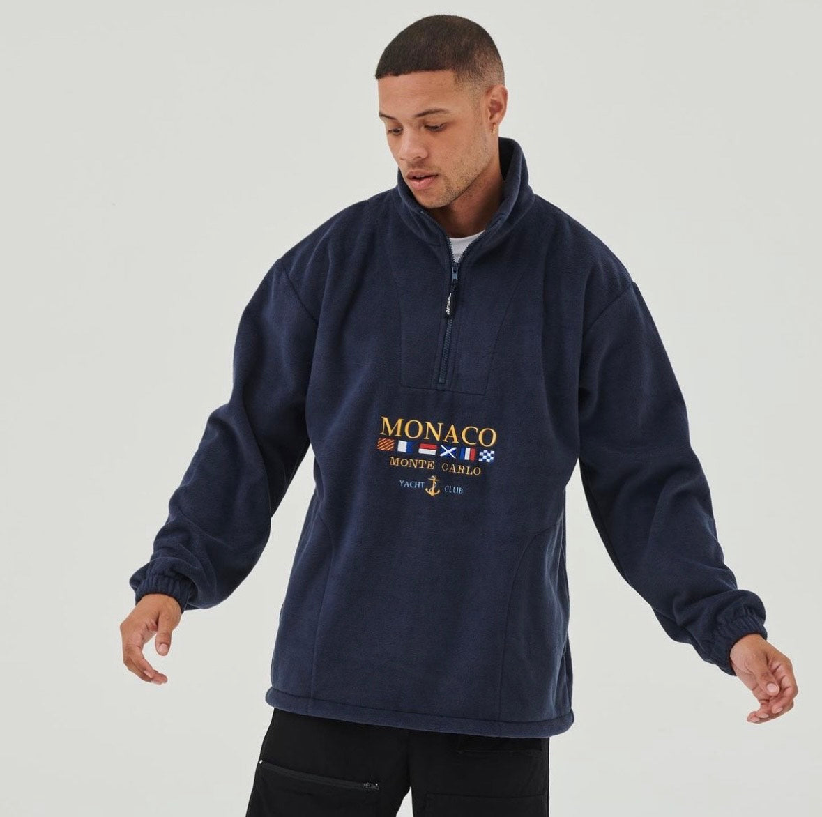 Mirelli | Monaco yacht club sweater with half zipper