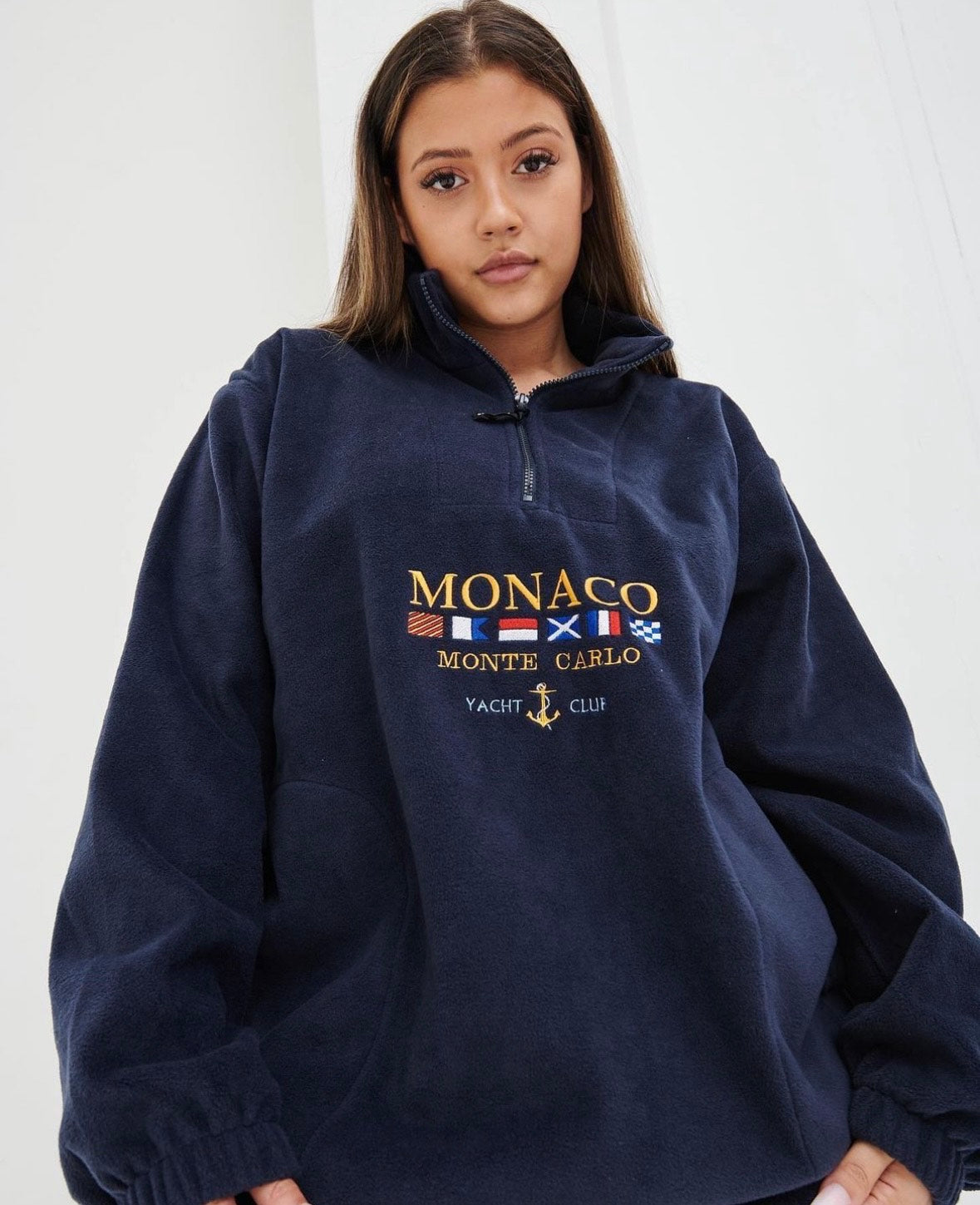 Mirelli | Monaco yacht club sweater with half zipper