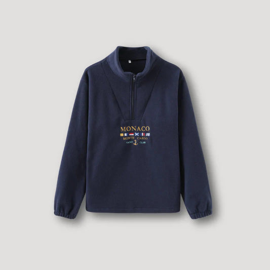 Mirelli | Monaco yacht club sweater with half zipper