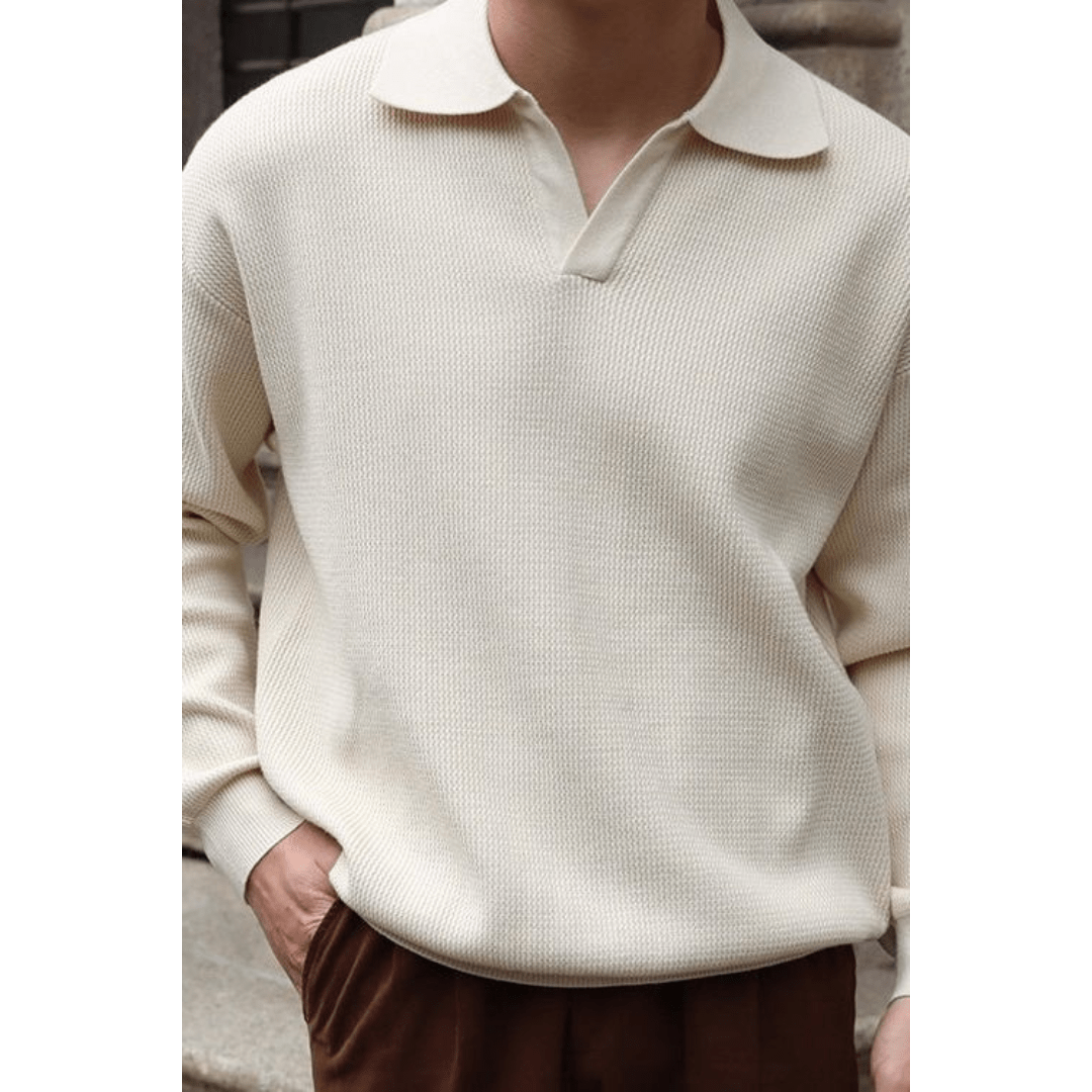 Mirelli | Stylish polo shirt with folded collar