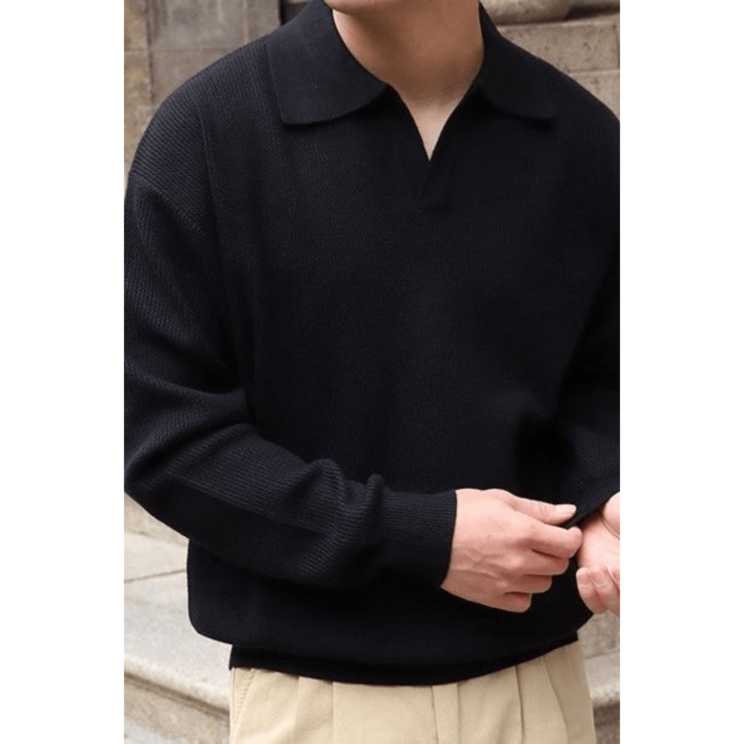 Mirelli | Stylish polo shirt with folded collar