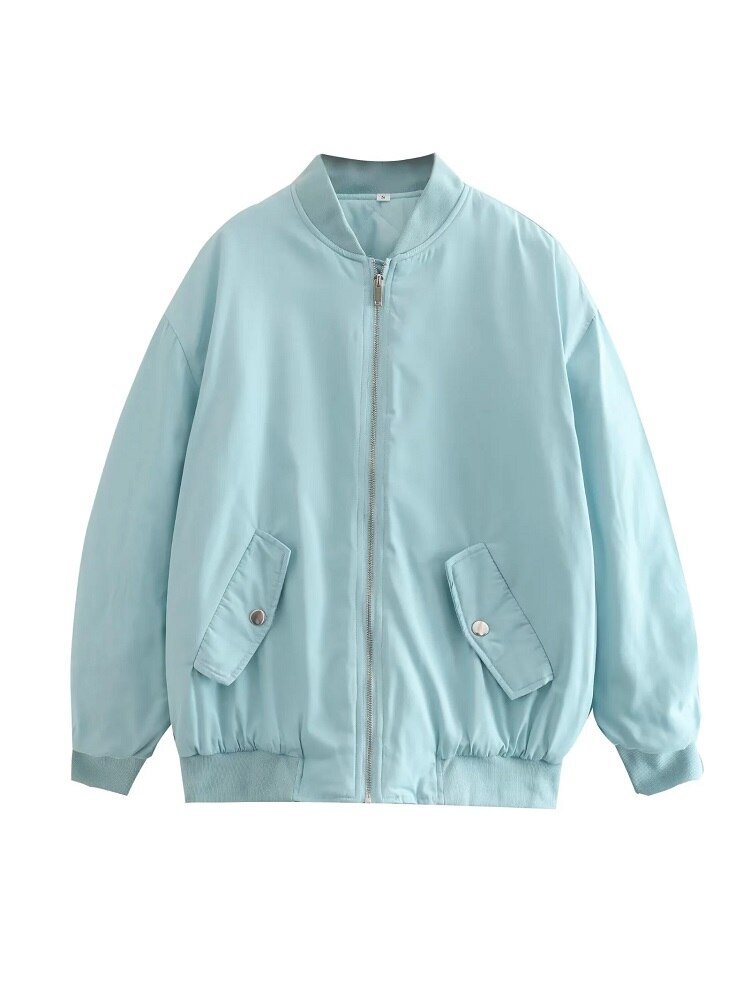 Mirelli | Trendy Oversized Bomber Jacket for Ladies