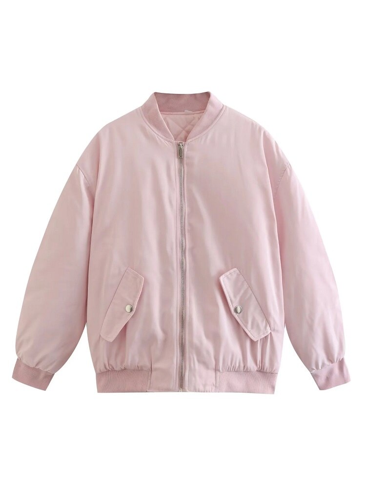 Mirelli | Trendy Oversized Bomber Jacket for Ladies