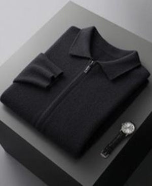 Mirelli | Woven cardigan with collar | 100% Cashmere